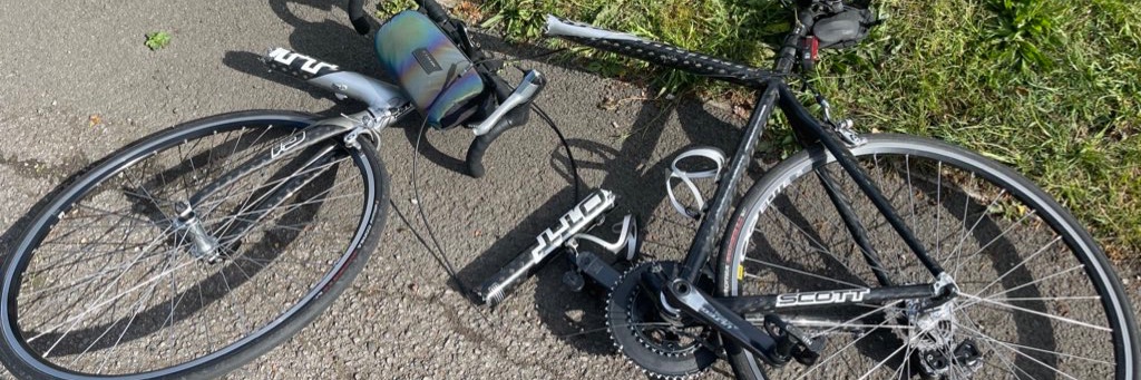 Must Get In Front (of the bike) banner