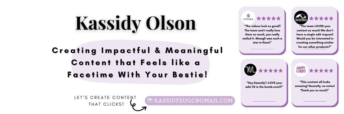 Kassidy | UGC Creator USA banner