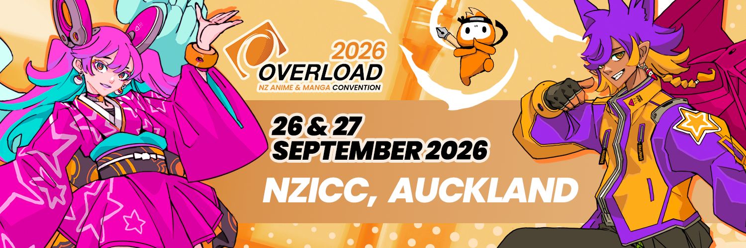 Overload NZ Anime & Manga Convention banner