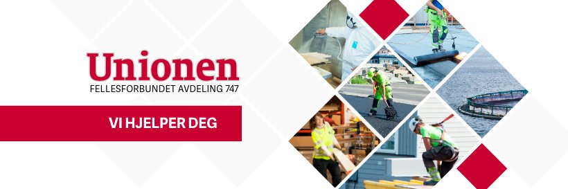 Unionen Fagforening banner