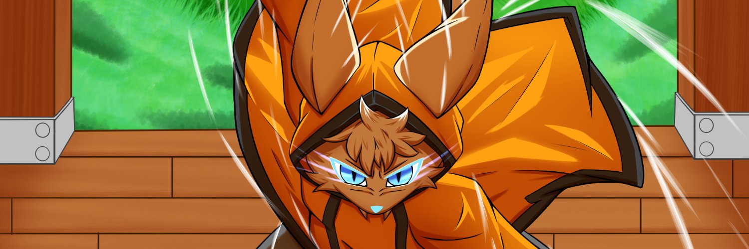 lumbryon furry art💙🏳‍🌈💙 banner