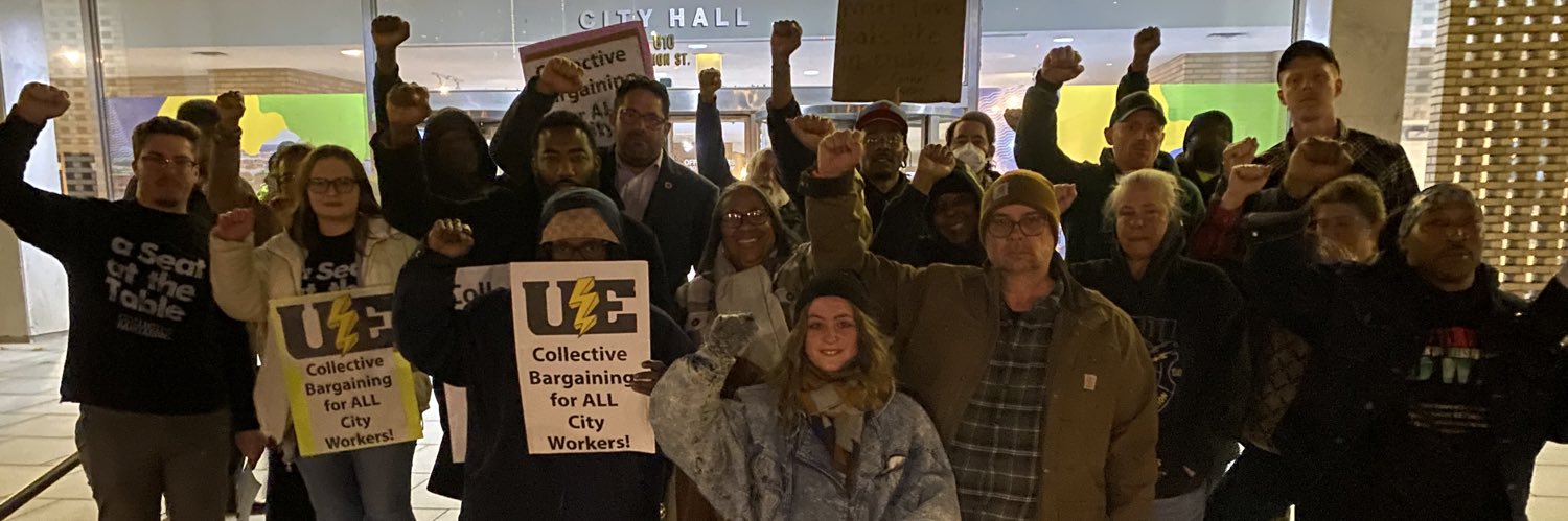 Norfolk City Workers Union, UE banner