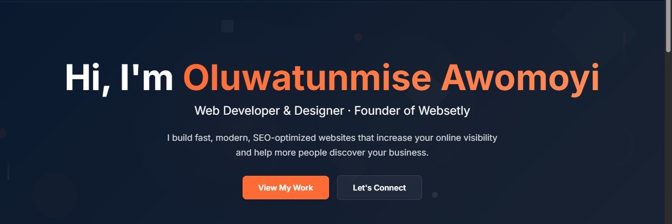 Tunmise | Web Developer banner