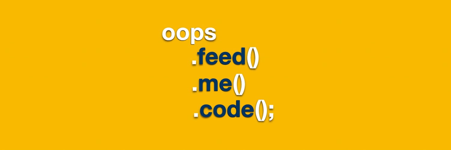Oops! Feed Me Code banner