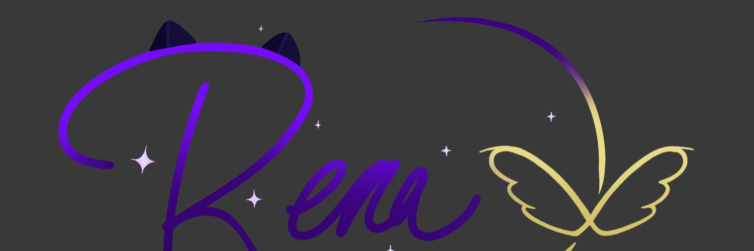 Rena 🐈‍⬛💜🪽Elysian PNGTuber banner