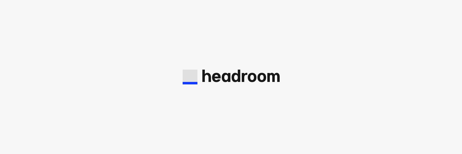 Headroom's banner