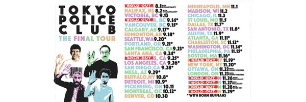 TokyoPoliceClub Profile Banner