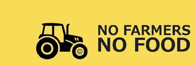 No Farmers, No Food's banner