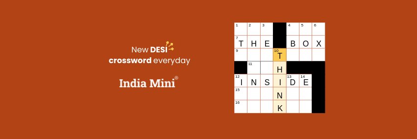 The India Mini Crossword banner