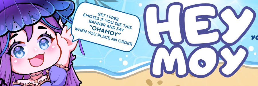✦ Heymoy ✦ open comms banner