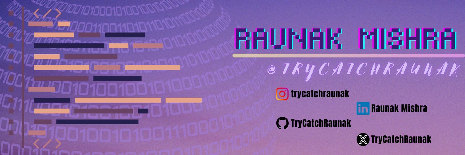 TryCatchRaunak's profile banner image