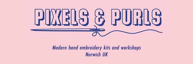 Sara | Pixels & Purls Embroidery banner