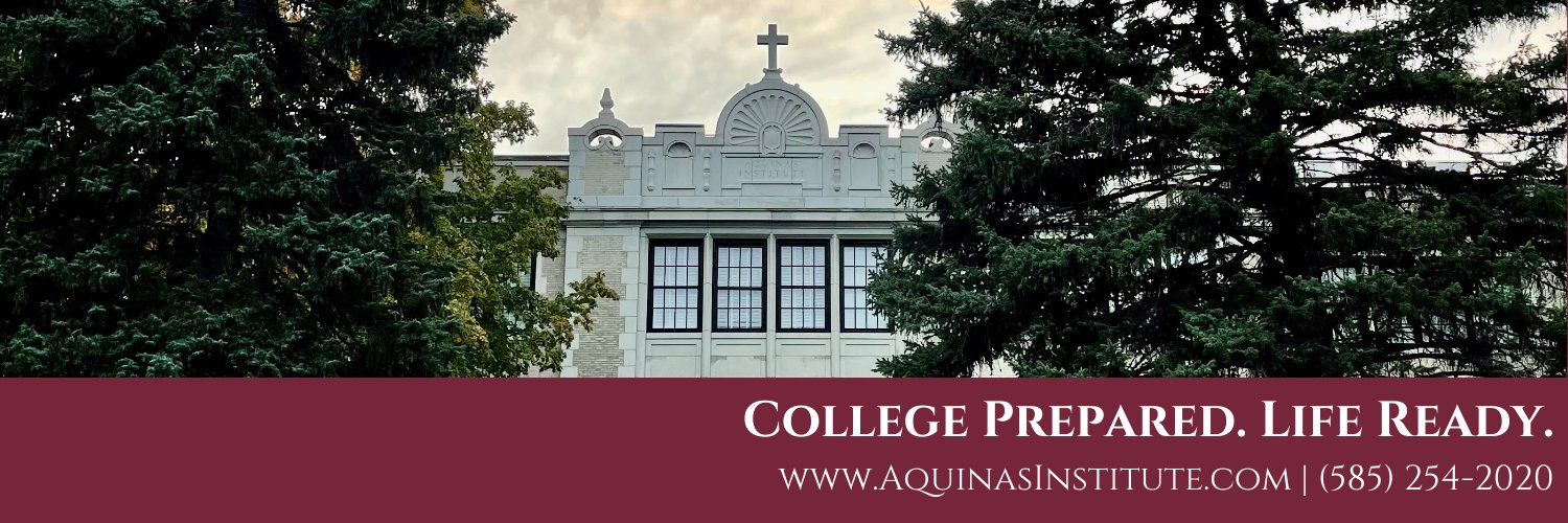The Aquinas Institute of Rochester banner