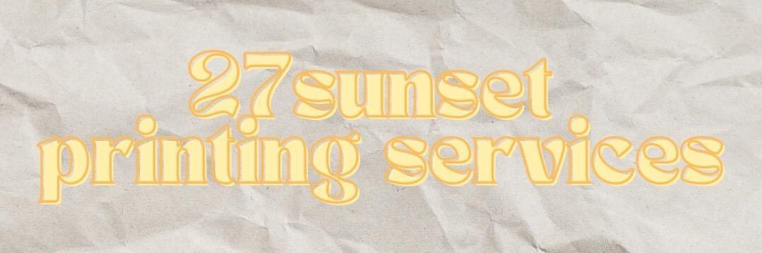 27sunset rush printing services banner