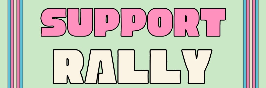 Trans rights yeg banner