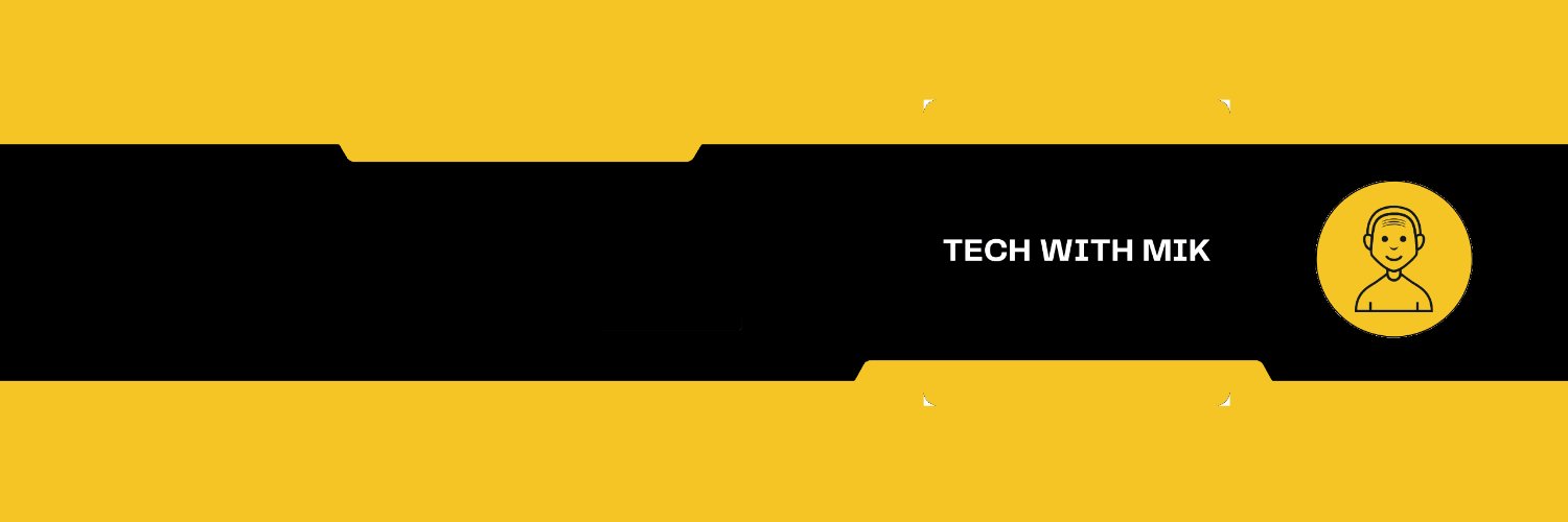 techwithmik's profile banner image