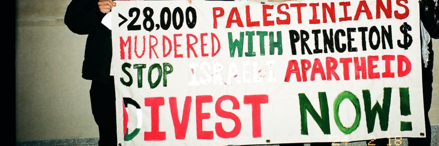 Princeton Israeli Apartheid Divest banner