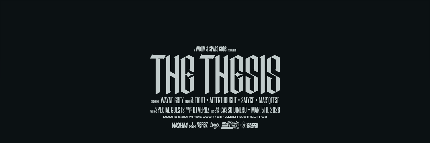 VERBZ @ THE THESIS 3.5.25 banner