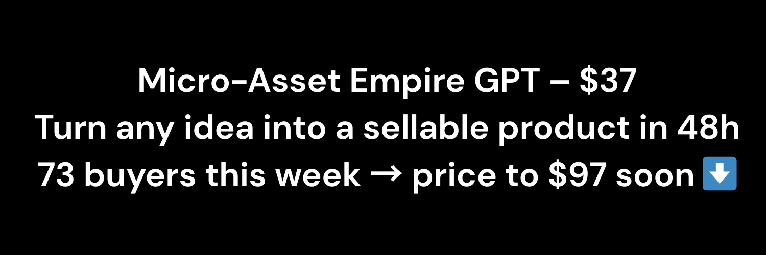 Dev | Micro-Asset Empire banner