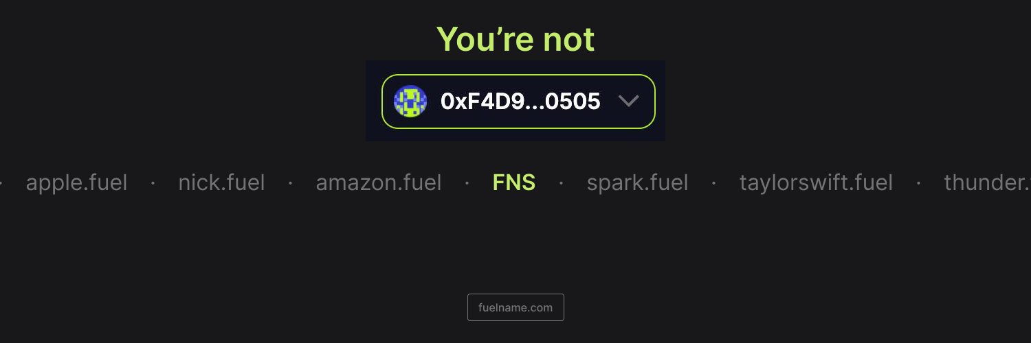 Fuel Name Service (FNS Domains) banner