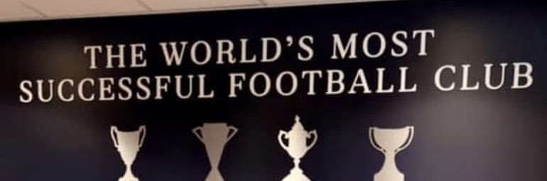Blue memorabilia & hospitality banner