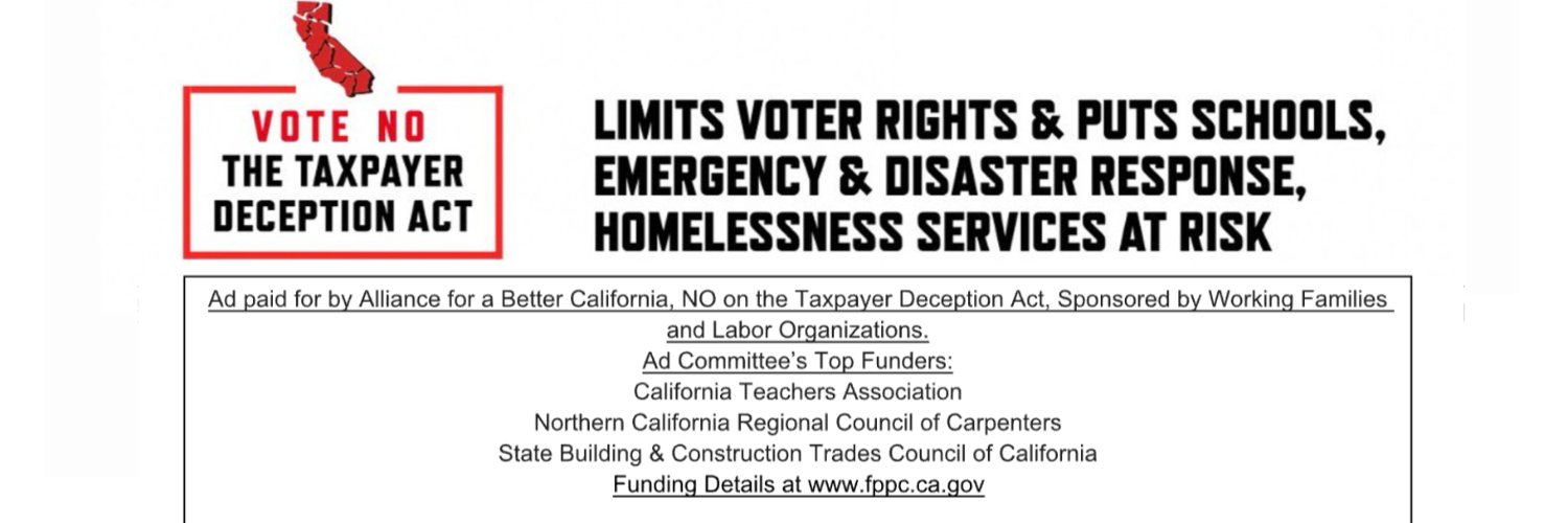 Vote NO on the Taxpayer Deception Act banner