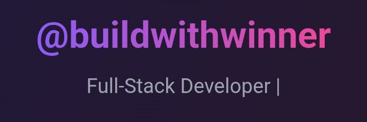 Build ~ With ~ Winner banner