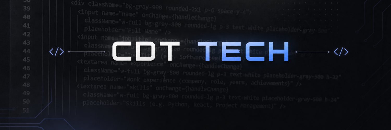 CDT TECH banner