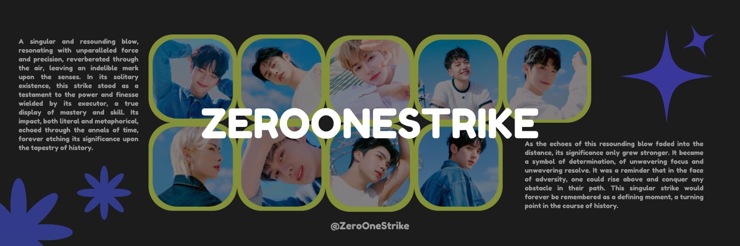 제로에서 태어나 일격을 위해, ZEROONESTRIKE ⚡︎ banner