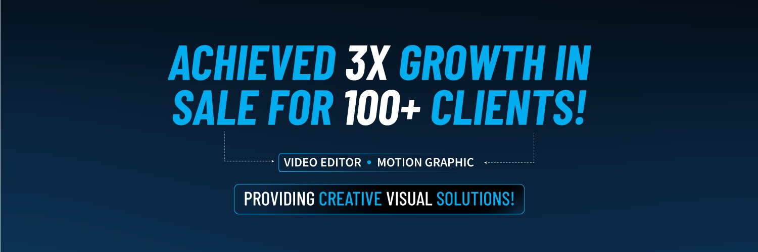 Faisal Shahzad | Video Editor | Motion Graphic banner