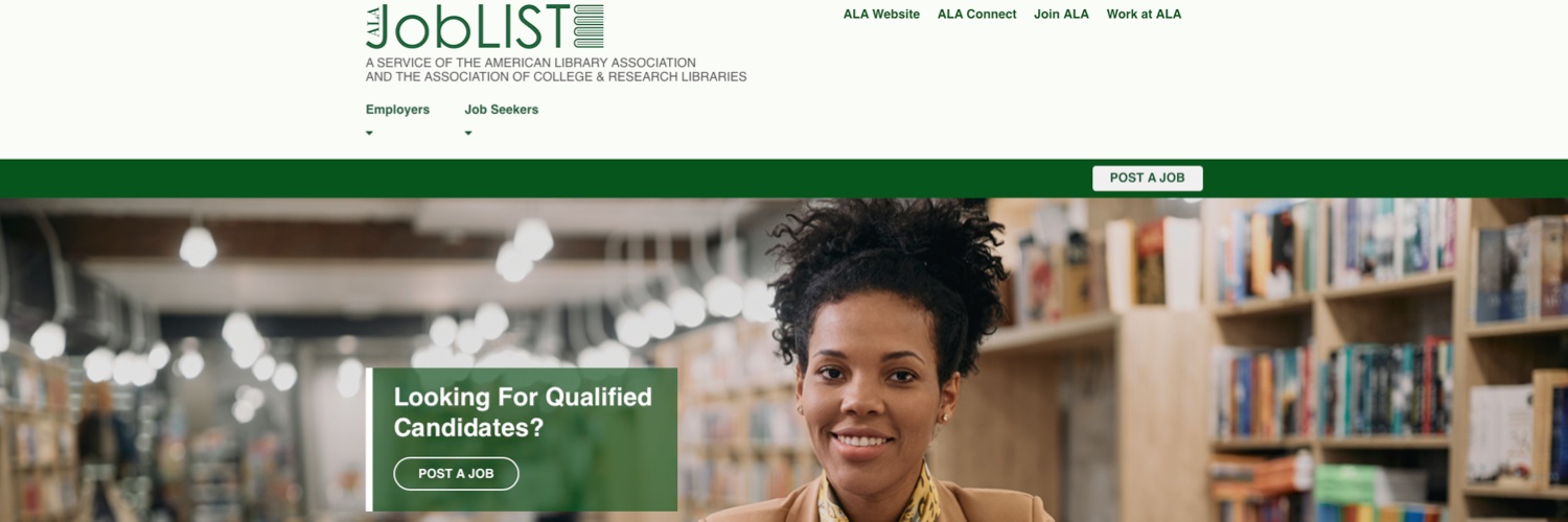 ALA JobLIST Library & LIS Jobs banner