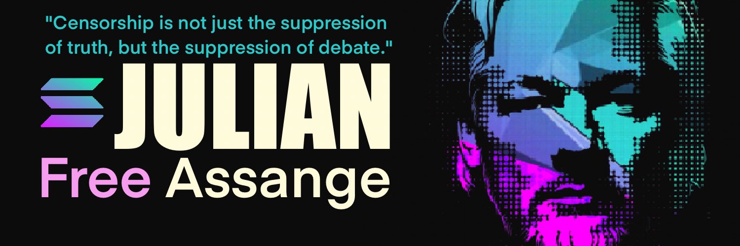 Justice for Julian Assange banner