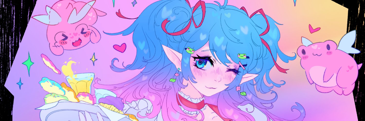 Pinkicafe「 Frog Maid 🐸🌸 」 banner