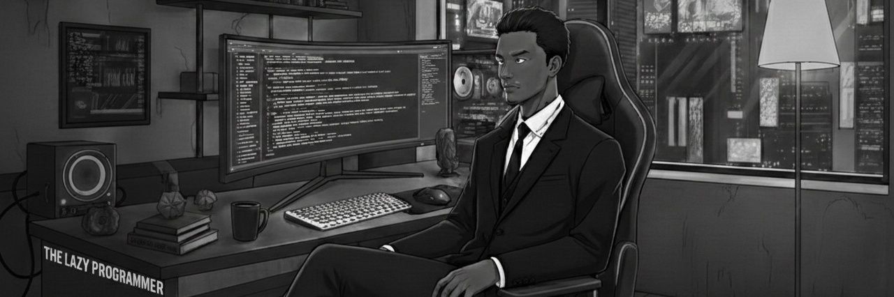 𝐓𝐇𝐄 𝐋𝐀𝐙𝐘 𝐏𝐑𝐎𝐆𝐑𝐀𝐌𝐌𝐄𝐑 banner