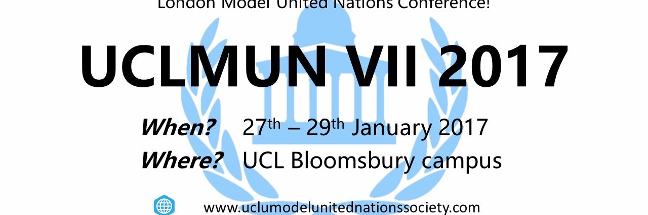 UCLMUN 2017 banner