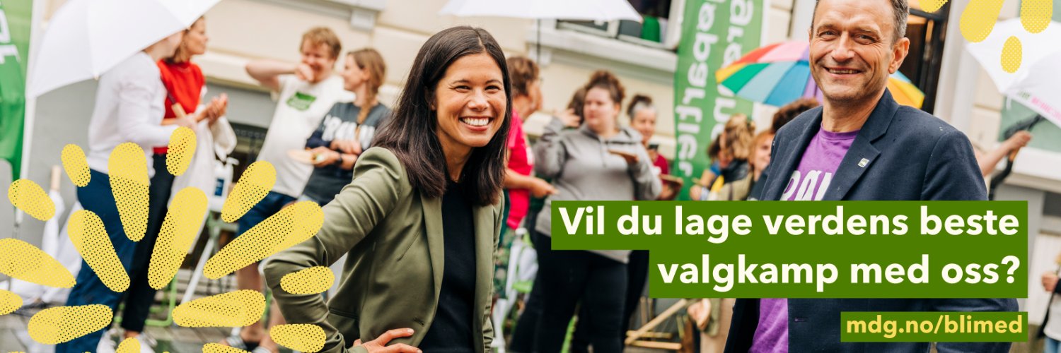 Miljøpartiet De Grønne (MDG) banner