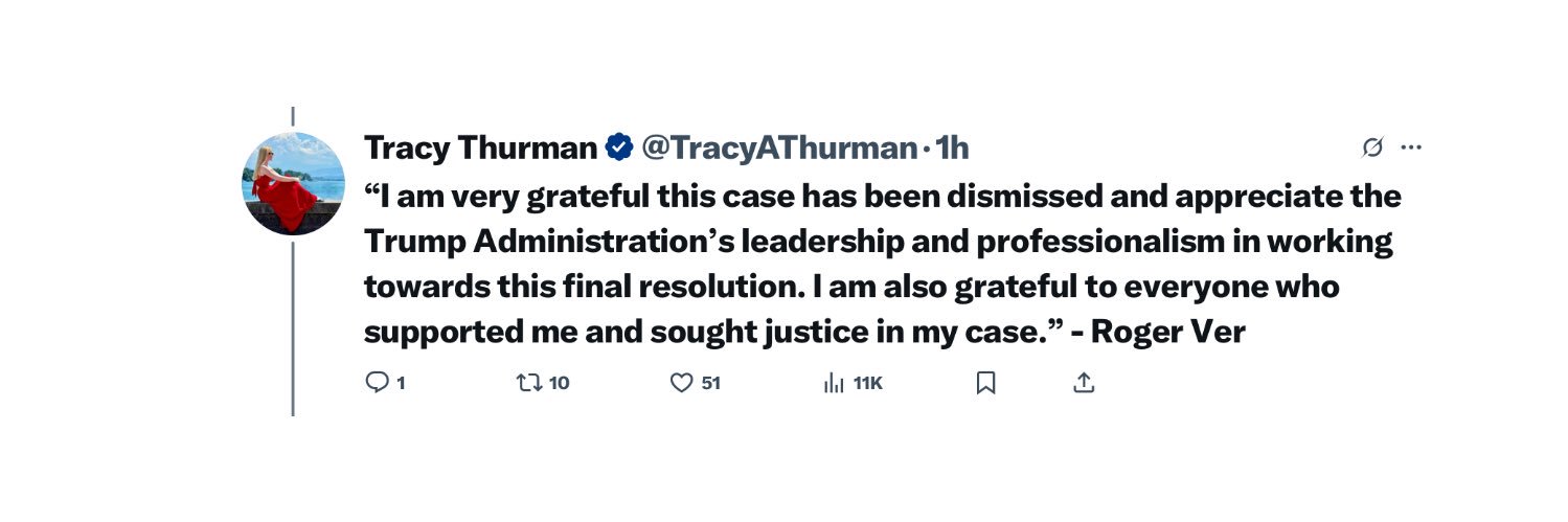 Free Roger Ver banner