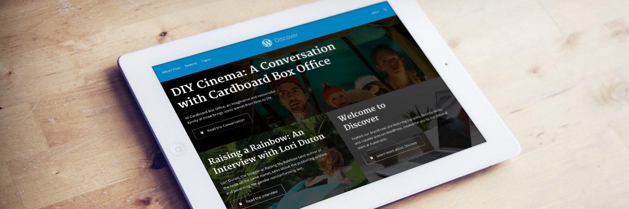 WordPress Discover banner