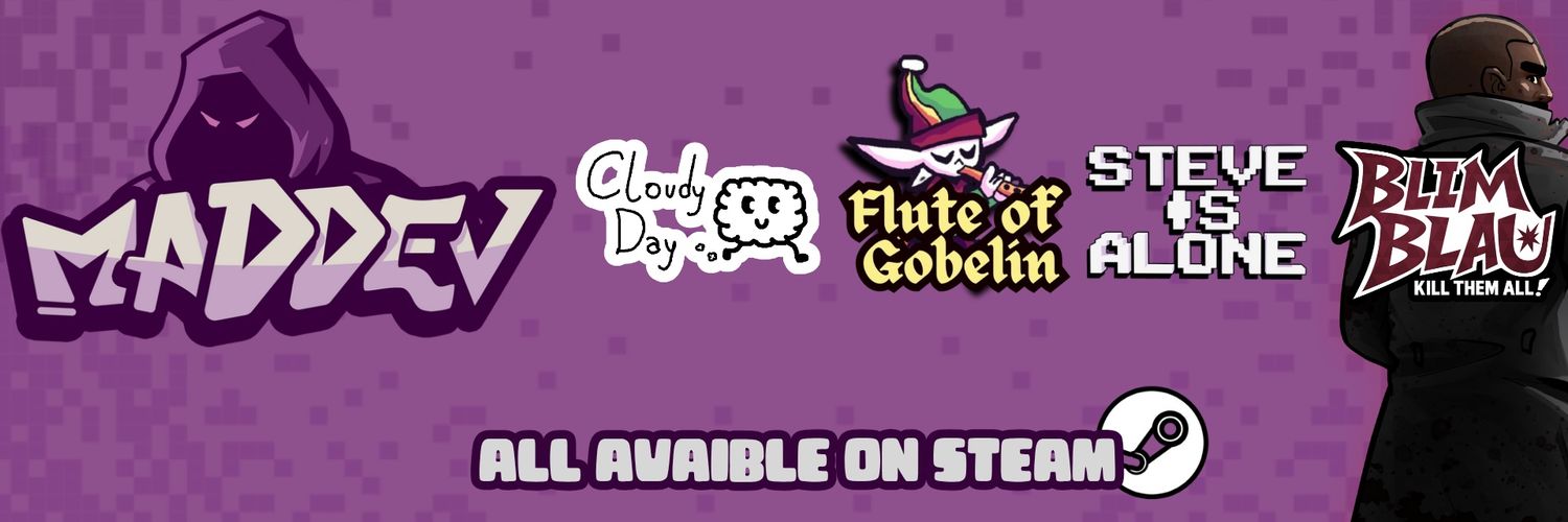 MadDev | Steve is Alone Avaliable on Steam banner
