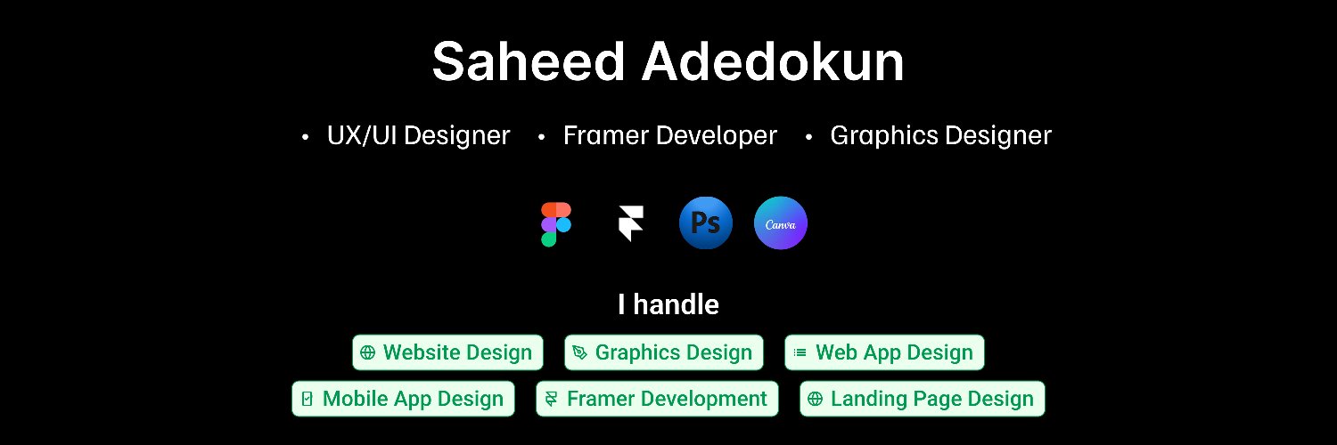 Saheed UIUX & Website Designer banner