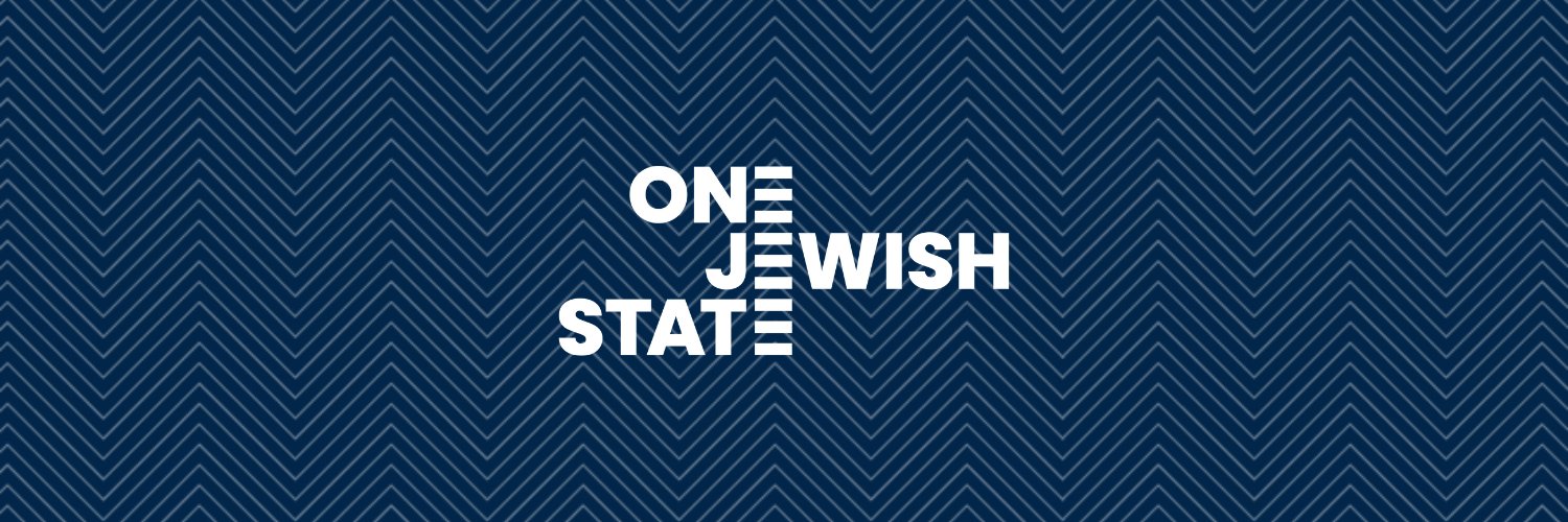 One Jewish State's banner