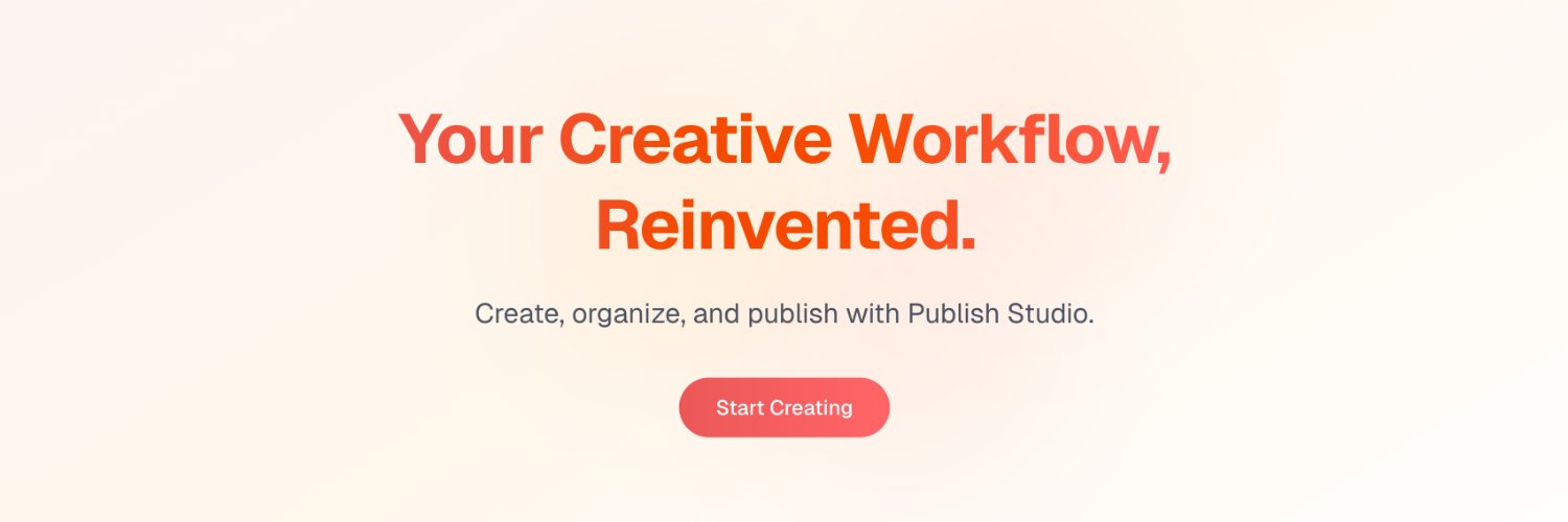 Publish Studio banner