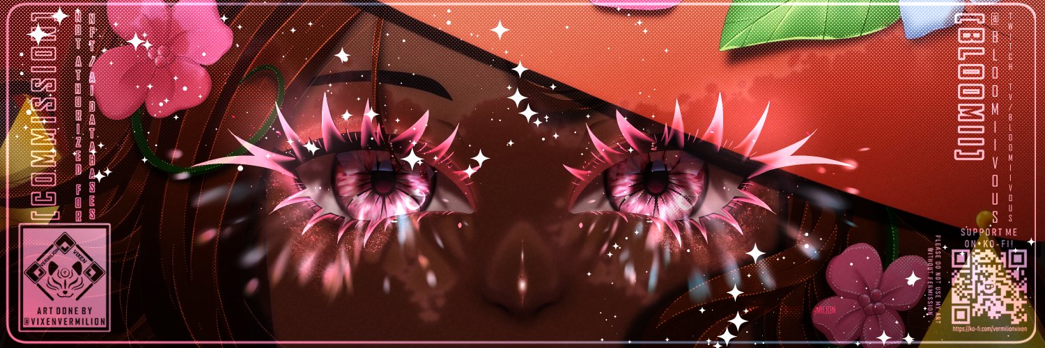 Bloomii 🌿🗝|| Pngtuber banner