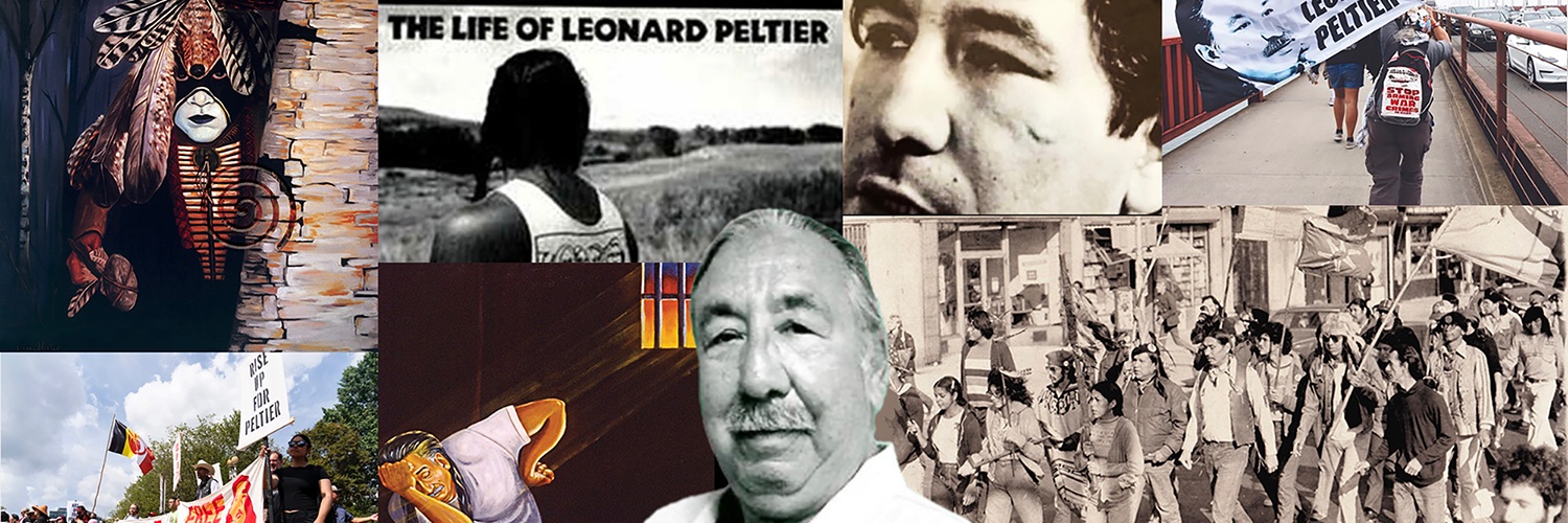 FREE LEONARD PELTIER NOW's banner