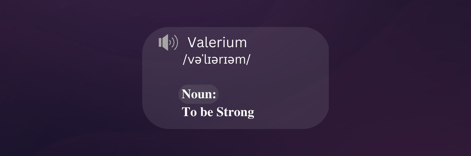 Valerium ∇ banner