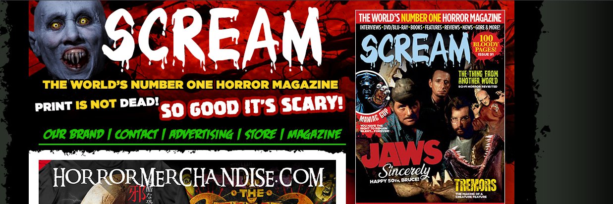 SCREAM MAGAZINE's banner