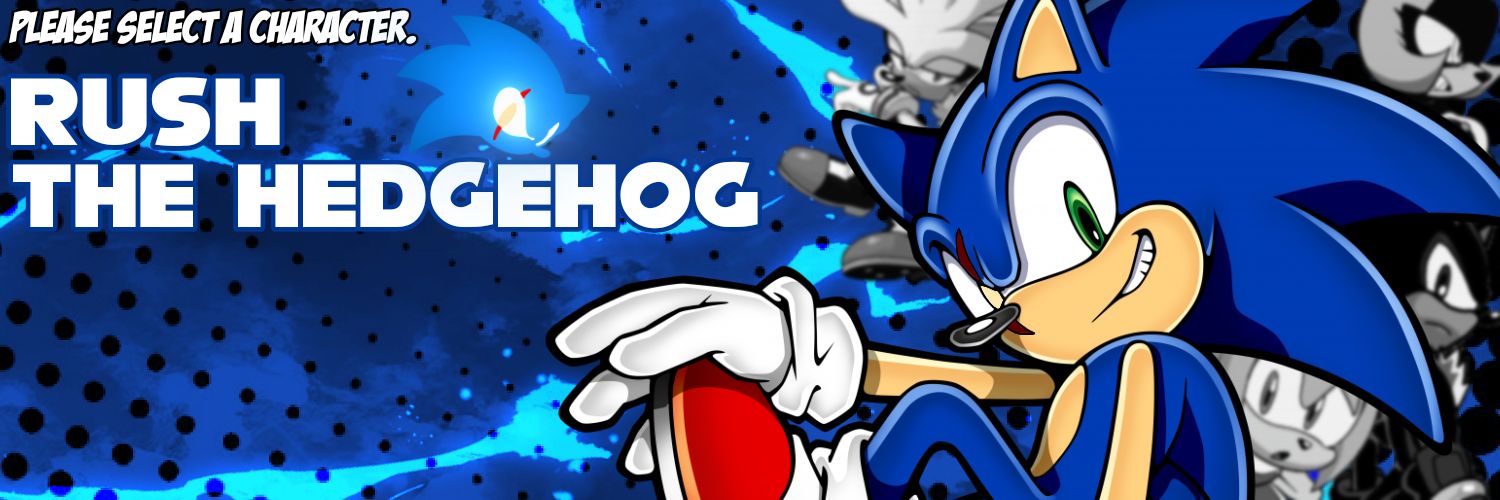 Rush the Hedgehog. banner