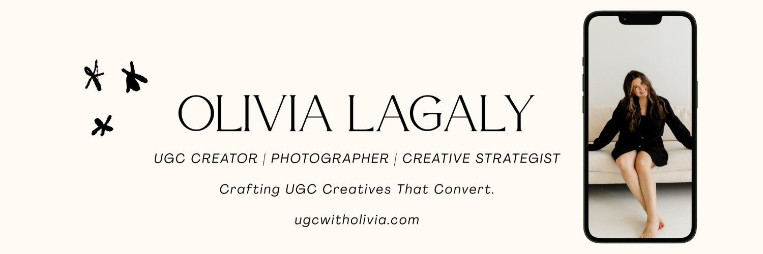 OLIVIA | UGC CREATOR + Creative Strategist ☁️✨ banner