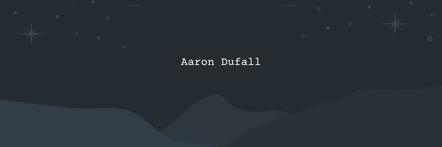 AaronDufall's profile banner image