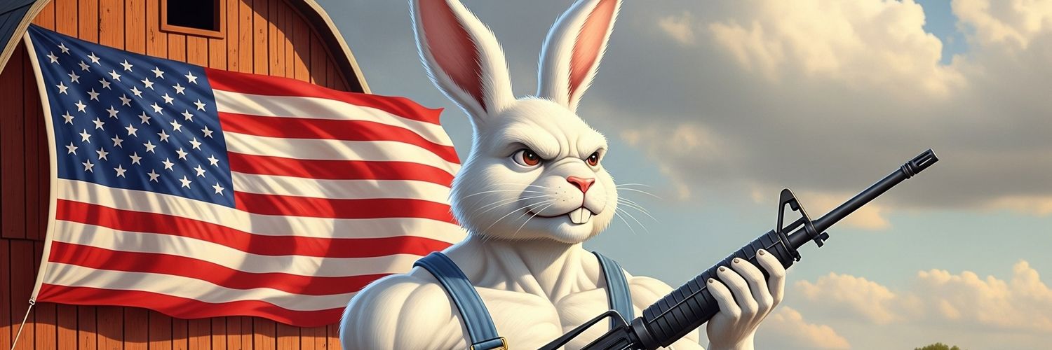 White rabbit 🐰 banner